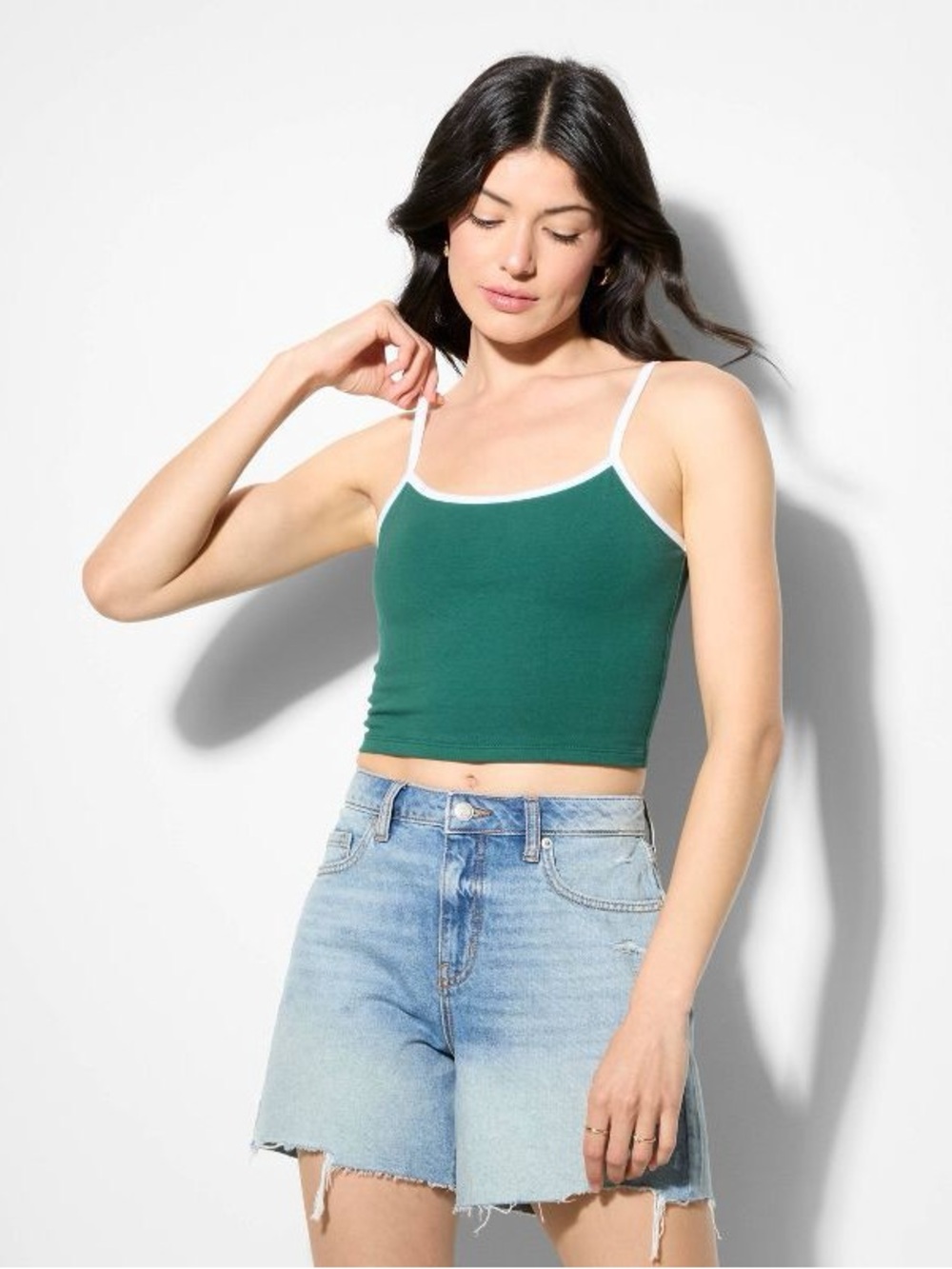 Wild Fable Cropped Spaghetti-Strap Tank Top